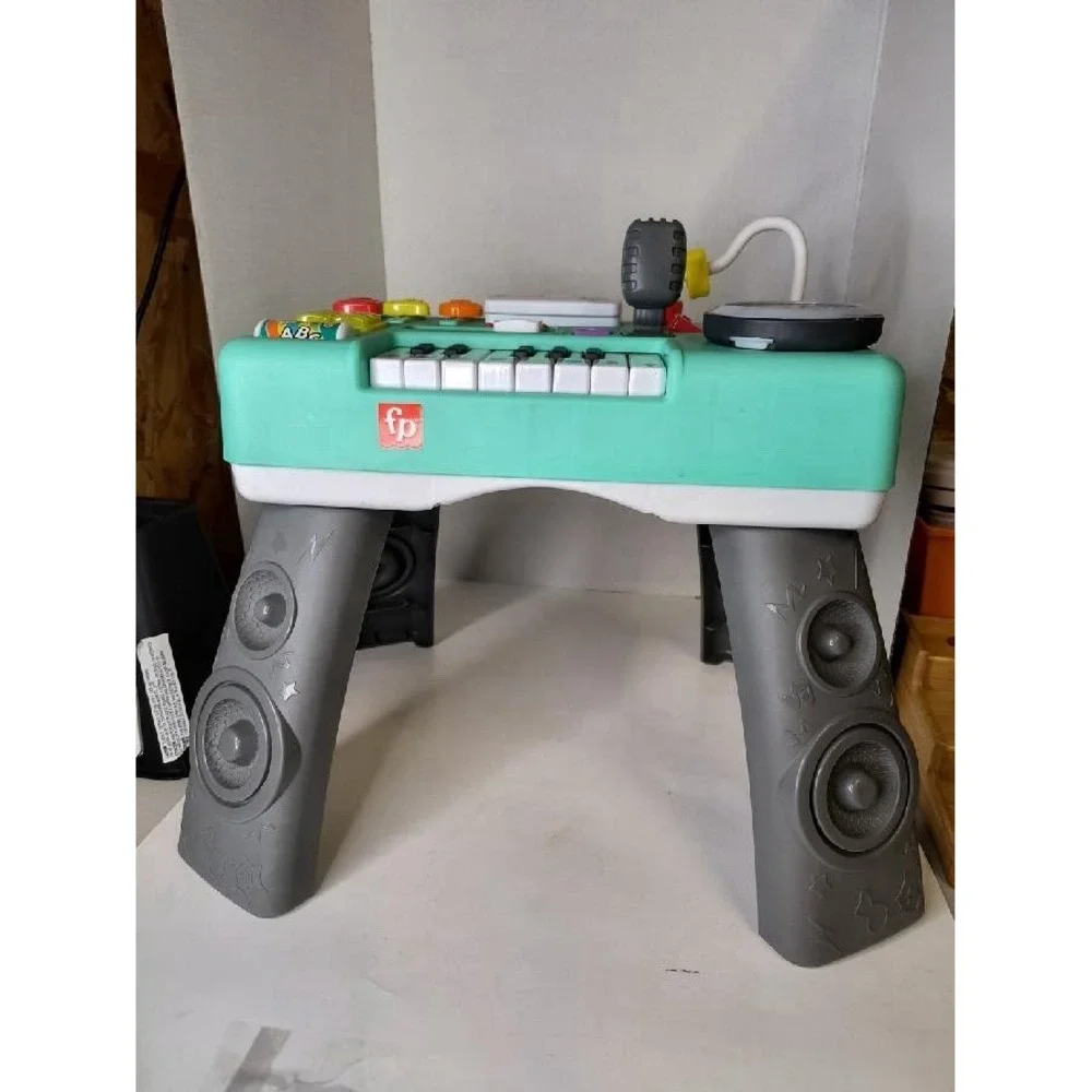 Fisher-Price Baby Toddler Toy Laugh Learn Mix Learn DJ Table Musical WORKS Clean